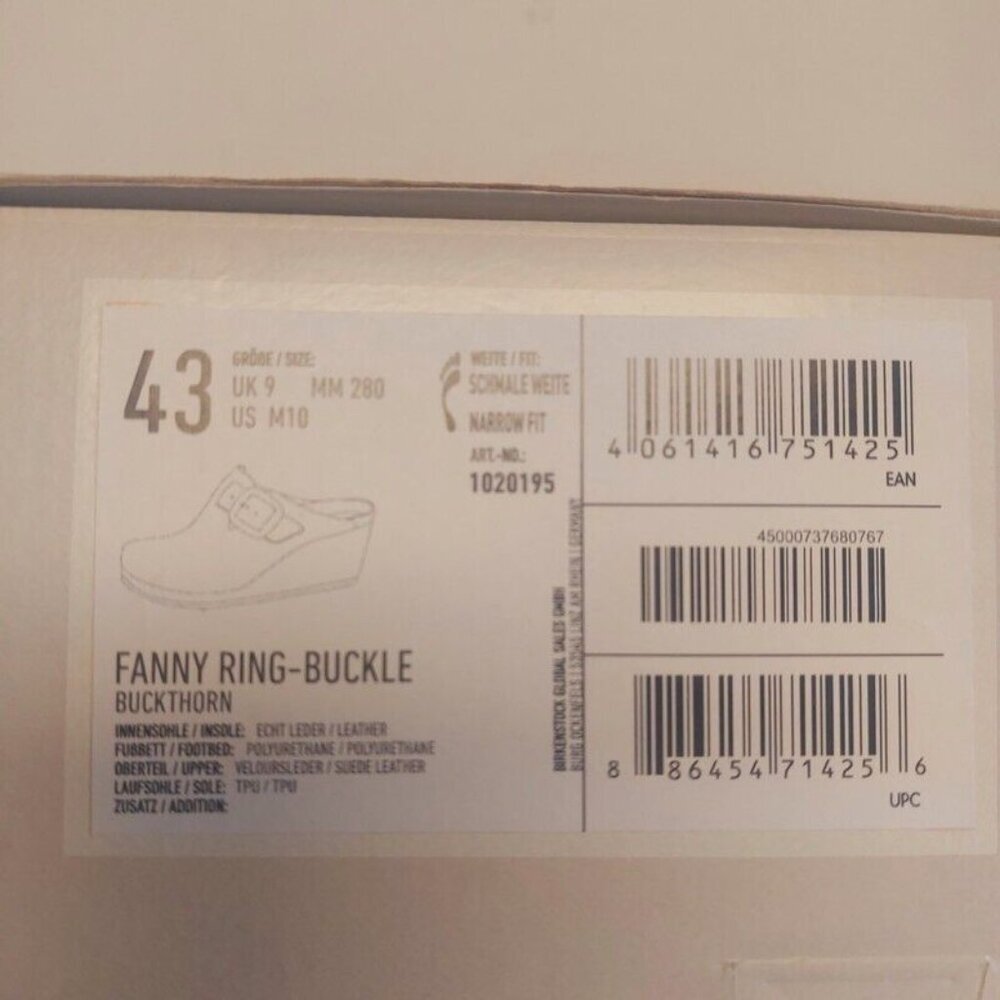 Papillio By Birkenstock Fanny Ring-Buckle Clog Sandal NARROW Fit Size 10-10.5 - Picture 9 of 10